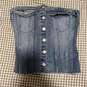Zara denim corset